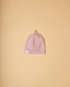 Gorro tricot/ rosa velho