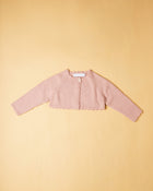 Casaco curto tricot/ rosa velho + 2 cores