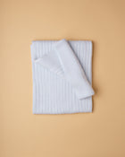 Manta tricot/ azul claro + 2 cores